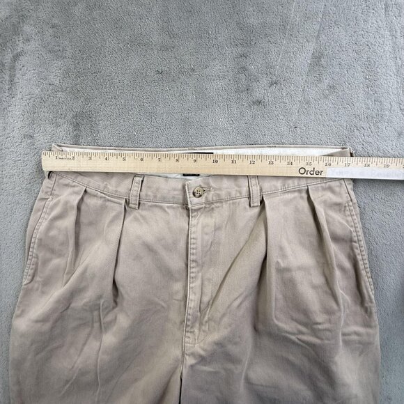 Vintage Polo Ralph Lauren Chino Pants Mens 35x33 Khaki Tan Andrew Pant Pleated - Picture 5 of 16